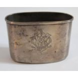 A Victorian Silver Hip Flask Sleeve, 77g