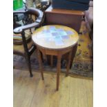 An Arts & Crafts Oak Tile Top Occasional Table