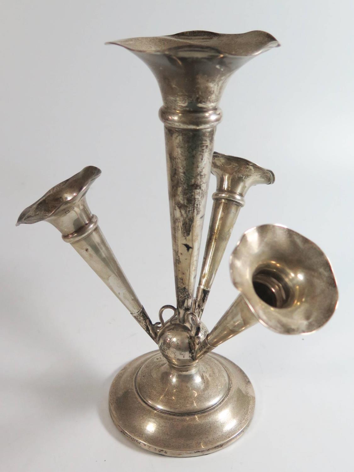 A George V Loaded Silver Epergne, Birmingham 1916, 22cm, A/F