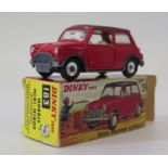 Dinky Die Cast Model Car 183 Morris Mini-Minor (Auto) (model near mint, box missing flap)