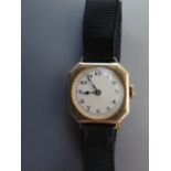 A PINNACLE Lady's 9ct Gold Cased Manual Wind Wristwatch with 15 jewel movement, London 1933