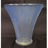 A René Lalique Epis Vase with blue staining, model no. 1077 c. 1931, acid etched mark to base,16.5cm