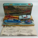 Corgi 31 Buick Riviera Set (models near mint, box complete with instructions but crushed)