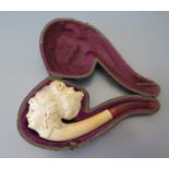 A Meerschaum Pipe in fitted case