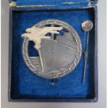 A German WWII Blockade Breaker Badge and lapel in in original case