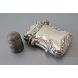 A George V Silver Thimble Birmingham 1925 H.G&S and plated vesta