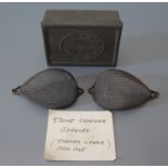 A Pair of Stonesplitters Wire Mesh Goggles in tin box _ C.S.S.A Lo 136&138 Queen Victoria St. E.C.