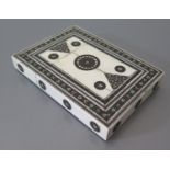 A Nineteenth Century Anglo Indian Ivory and Inlaid Card Case *UK BIDS ONLY*