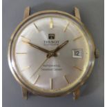 A Gold Plated Tissot Visodate Automatic Seastar Seven, runs for a few seconds