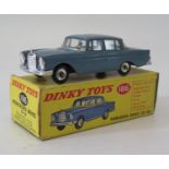 Dinky Die Cast Model Car 186 Mercedes Benz 220SE (model near mint, box good)