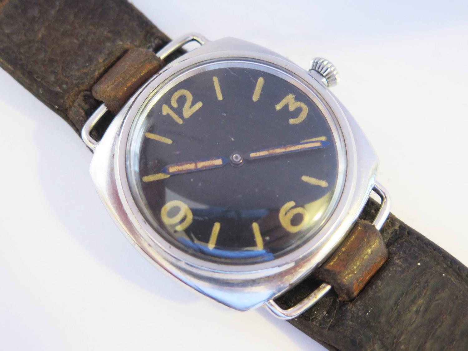 A Rare Panerai WWII Diver's (Kampfschwimmer) Watch. 1944 3646 Type E Rolex 618 Type 1 with anonymous