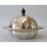 A Mappin and Webb Silver Muffin Cover and Liner and matched silver plated base, 311g