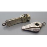 An Edward VII Silver Cigar Cutter Birmingham 1905 and one other