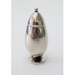 A Georg Jensen Silver Pepper, marked 629A, 1906 London import marks, 43g, 7cm