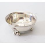 A Georg Jensen Silver Salt, marked 646A, 58g, London 1955 import marks, 6.5cm diam.