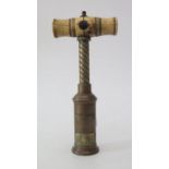 An Early Nineteenth century Brass Corkscrew with bone handle and Royal warrant