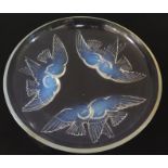 A René Lalique Opalescent Nonnettes Bowl, model no. 398 c. 1928, molded mark to base, 22cm diam