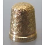 A 9ct Gold Thimble, 3.9g