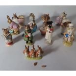 Thirteen Beswick Beatrix Potter Figurines (some early) including Tailor of Gloucester, Pickles,