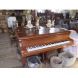 A Gors & Kallmann mahogany cased baby grand piano