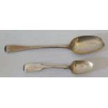 A Georgian silver tablespoon and teaspoon