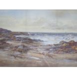 Albert Pollitt 1901, Low Tide, watercolour, 84 x 54cm