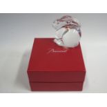 A Boxed Baccarat Crystal Rabbit Paperweight