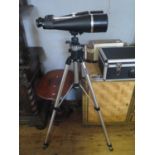 A Pair of Orion Explorer 25 x 100 Binoculars with hard case and two tripods