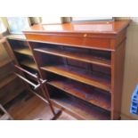 An Edwardian Mahogany and Strung Open Bookcase