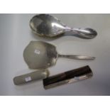 Silver Backed Hand Mirror, brushes and comb