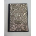 An Unused Silver Mounted Leather Bound Address Book decorated with cherubs, London 1991