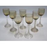 A Set of Seven Hock Glasses