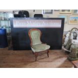 Upholstered Victorian Spoon Back Chair