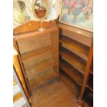 Two Oak Open Bookcases