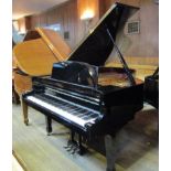 Kawai (c1985) A 6ft 1in Model GS-30 grand piano in a bright ebonised case on square tapered legs.