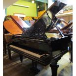 Bechstein (c1909) A 6ft 7in Model V grand piano in an ebonised case on turned octagonal legs.