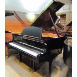 Yamaha (c1988) A 5ft 7in Model G2 grand piano in a bright ebonised case on square tapered legs.