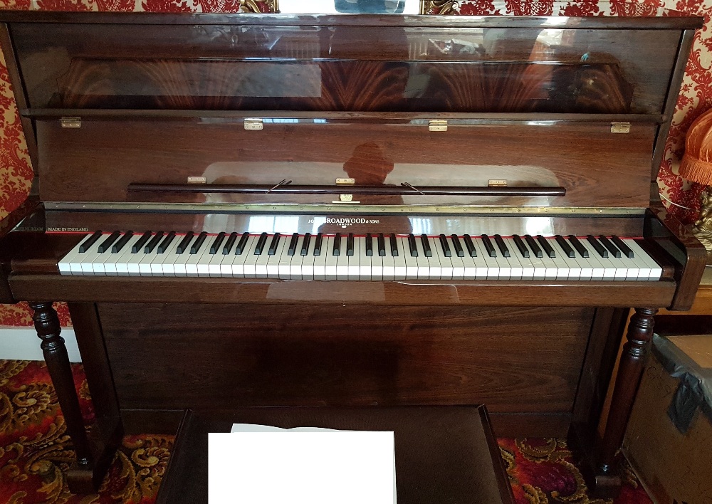 Broadwood (c1995) A Model Imperial upright piano in a bright mahogany case; - Image 2 of 2