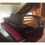 Yamaha (c1982) A 5ft 3in Model G1 grand piano in a bright ebonised case on square tapered legs;