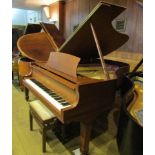 Boston (c1997) A 6ft 4in Model 193 grand piano in a bright mahogany case on square tapered legs;