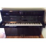 Bechstein No (c2004) A Millennium Model 116 contemporary upright piano in a bright ebonised case;