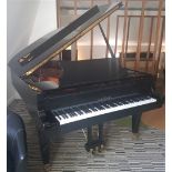 Schimmel (c2014) A 6ft 3in Model C189 grand piano in a bright ebonised case on square tapered legs.
