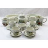 A Wedgwood Peter Rabbit miniature child's tea set, comprised of two plates, two teacups,