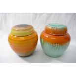 Two Shelley Harmony ginger jars and covers,