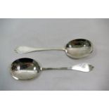 A pair of Edwardian silver trefid and la
