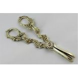 A pair of silver grape scissors, London 1953, 16.4cm long, 3.78ozt, 117.