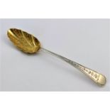 A George IV berry spoon, London 1827, by George Smith and William Fearn,