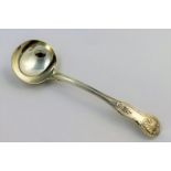 An early Victorian kings pattern sauce ladle, London 1842, by Charles Lyn, 18.4cm long, 2.8ozt, 87.