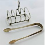 A Victorian silver five bar toast rack, Birmingham 1895,