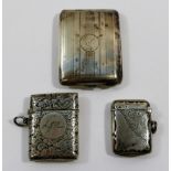 A George V silver matchbook holder, Birmingham 1926, inscribed 'Madge', 6cm x 4.